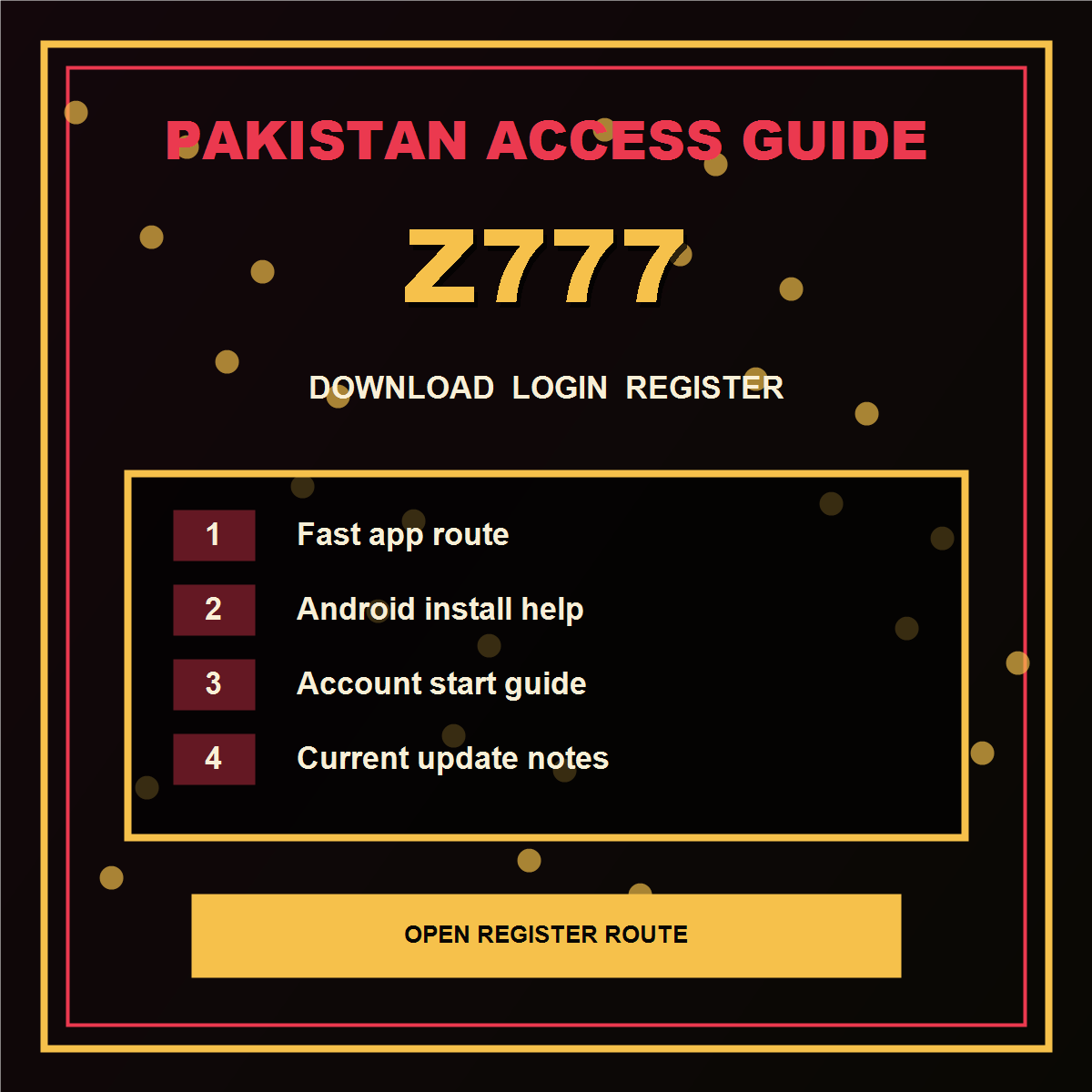 Z777 Pakistan latest update notes visual